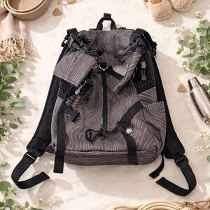 Arcadia Trail Gray Topographic Dog Carrier Backpack